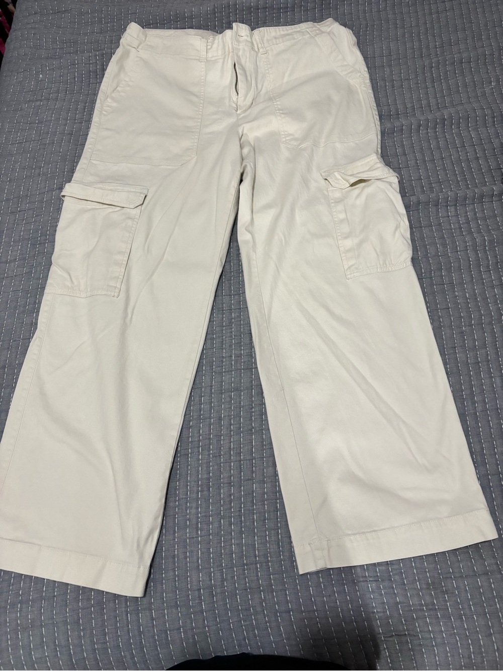 Universal Thread Men's Cream Cargo Pants - Utility Pockets
